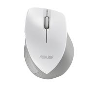MOUSE WIRELESS ASUS WT465, Collegamento RF Wireless, Ingresso: Otticamente a diodi laser, Scrolling a Rotella, Risoluzione max 1600 dpi, forma ergonomica, Grigio, Bianco
