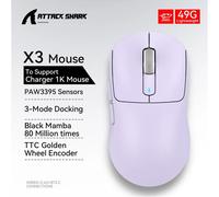 Mouse wireless Attack Shark X3pro X3, mouse da gioco macro, mouse leggero, PixArt PAW3395 650IPS 26000 dpi, mouse per pad/pc/mac