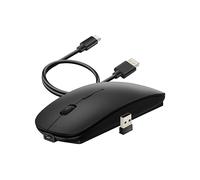 MOUSE WIRELESS AVIZAR WM101C, Collegamento x1 USB-C, forma ergonomica, Nero