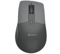 Mouse wireless Bluetooth 2,4 GHz Triadine THALASSA 1600 DPI grigio - Mouse ottico da ufficio a 4 pulsanti, doppia modalità, per laptop e computer, batteria AA inclusa
