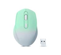 Mouse wireless Bluetooth a colori sfumati, doppia modalità, ricaricabile, silenzioso, sottile, portatile, (BT5.2 + ricevitore USB), per computer portatile, computer desktop, iPad, tablet, telefono, TV