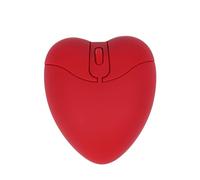 Mouse wireless Bluetooth a forma di cuore, 2,4 GHz e Bluetooth Dual Mode 1000 DPI, mouse ottico per computer, con ricevitore USB, portatile, da viaggio, per laptop, PC, desktop, regalo (rosso)