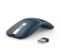 Mouse wireless Bluetooth ad arco, da viaggio, doppio modello (2,4 G + BT5.1), mouse pieghevole e rotante per Microsoft, mouse portatile sottile e ricaricabile per laptop, notebook, PC, MacBook