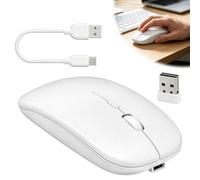 Mouse wireless Bluetooth per Apple MacBook Pro/Air/Mac/iPad Ricaricabile Bluetooth 5.2+USB C + USB A Dual Mode 2.4GHz DPI ottico 800/1200/1600 LED silenzioso click per computer portatile Chromebook