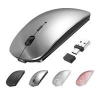 Mouse wireless Bluetooth per computer desktop MacBook Air Pro iMac, mouse wireless USB C ricaricabile silenzioso per Surface Pro/laptop/Chromebook/iPad