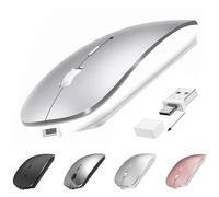 Mouse wireless Bluetooth per computer desktop MacBook Air Pro iMac, mouse wireless USB C ricaricabile silenzioso per Surface Pro/laptop/Chromebook/iPad