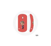 Mouse Wireless - BTS - TinyTAN Animazione RM - Rosso - Chiavetta USB wifi inclusa - Compatibile con Mac e PC