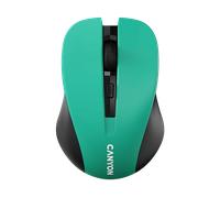 MOUSE WIRELESS CANYON CNE-CMSW1GR, Collegamento RF Wireless, Scrolling a Rotella, Risoluzione max 1200 dpi, Verde