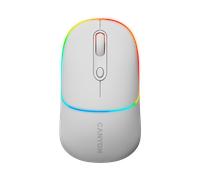 CANYON MW-22 - Mouse wireless RGB 2 in 1, bianco
