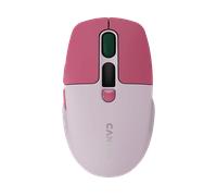 CANYON MW-26 Mouse wireless, doppia modalità 2,4 GHz e Bluetooth, clic silenzioso, schermo LCD della batteria, DPI regolabile fino a 2400, ricaricabile USB C rosa