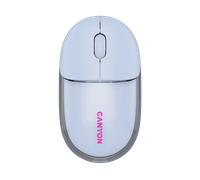 MOUSE WIRELESS CANYON OnClick 24, Tasti: 4, Bluetooth, 2.4 GHz, Collegamento Bluetooth 5.1, Wireless 2.4 GHz, USB Type-C (ricarica), Scrolling a Rotella di scorrimento, forma ergonomica, Azzurro