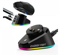 Mouse Wireless Charger Station Compatibile con Logitech G Pro X Superlight G903h G703h G502 Lightspeed Razer DeathAdder V2 Naga Viper Basilisk Ultimate Gaming Mouse Dock Station (Nero No RGB)