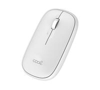Mouse wireless Cool Slim silenzioso 2 in 1 (Bluetooth + Adap. USB) Bianco