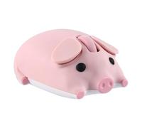 Mouse wireless Dual Mode Bluetooth 5.1/2.4G USB a forma di maiale, 1200 DPI, portatile, senza fili, mouse ergonomico per laptop, PC, iPad, Windows/iOS/Android, regalo per bambini (rosa)