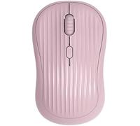 Mouse wireless, Dual Mode Bluetooth e USB A 2,4 GHz, ricaricabile, a lunga durata, silenzioso, precisione 1600D-PI, 4 pulsanti, per Windows, Linux e MacO, per mancini e destrorsi, rosa