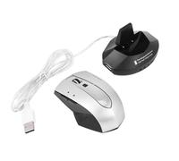 Mouse wireless ergonomico con ricevitore USB, design ergonomico con inserti morbidi per un maggiore spazio tra le dita, mouse ottico ricaricabile con