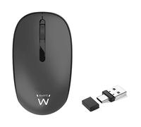 Ewent Ratón Óptico EW3206 Silent Click Inalámbrico 1000DPI Gris Oscuro