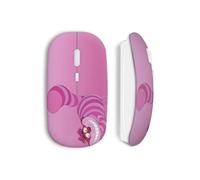 Mouse Wireless - Gatto del Cheshire - Alice nel Paese delle Meraviglie - Rosa - Compatibile con Mac e PC - Chiavetta USB inclusa