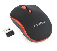 MOUSE WIRELESS GEMBIRD WIRELESS OPTICAL MUSW-4B-03-R 1600DP - Maus, Collegamento RF Wireless, Scrolling a Rotella, Risoluzione max 1600 dpi, Nero, Rosso