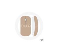 Mouse Wireless - Gioco del Calamaro - Caramella Dalgona - Beige - USB Wi-Fi - Compatibile Mac e PC