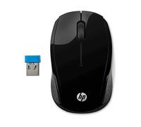 MOUSE WIRELESS HP 200, Collegamento Wireless, Ingresso: Otticamente a mezzo LED, Risoluzione max 1000 dpi, Nero