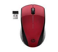 MOUSE WIRELESS HP 220 Wireless, Collegamento RF Wireless, Ingresso: Otticamente a mezzo LED, Scrolling a Rotella, Risoluzione max 1600 dpi, Nero, Rosso