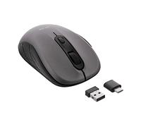 MOUSE WIRELESS INLINE 55363, Tasti: 5, RF senza fili + Bluetooth, Bluetooth, Collegamento RF Wireless + Bluetooth, Scrolling a Rotella, Risoluzione max 2400 dpi, Grigio, Nero