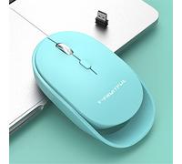 Mouse wireless M90 2.4G e Bluetooth compatibile Unifying Dual Mode 1600 DPI Ottico Silent Computer Mouse per ufficio, PC (blu)
