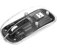 MOUSE WIRELESS MANHATTAN 190268, Collegamento RF Wireless, Scrolling a Rotella, Risoluzione max 1600 dpi, Nero, Trasparente