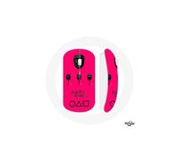 Mouse Wireless - MANIACASE - Soldati di Squid Game - Rosa - Compatibile con Mac e PC - USB