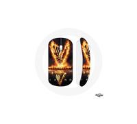 Mouse Wireless - MANIACASE - Vikings Stagione 6 - Logo V - Spada di Fuoco - Compatibile con Mac e PC