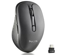 NGS | EVO Mix Mouse Laser Wireless Ricaricabile, Connessione Multipla 2.4GHz + Bluetooth 5.1, USB-C, Pulsanti Silenziosi, Dpi Regolabile, Sensore Laser ad alte prestazioni, Ergonomia Destri