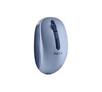 MOUSE WIRELESS NGS FOG DUAL BLUE, ambidestro, Collegamento Bluetooth 5.2 e 2,4 GHz, Scrolling a Rotella di scorrimento, Risoluzione max 1600 dpi, forma ergonomica, Blu