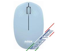 Mouse Wireless Nilox Azzurro 1000 DPI NXMOWI4012 con Ricevitore USB