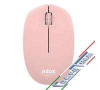 Mouse Wireless Nilox Rosa 1000 DPI NXMOWI4014 con Nanoricevitore USB