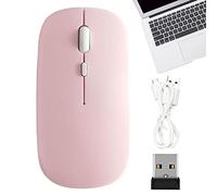 Mouse Wireless per Computer Portatile, 2,4 , Silenzioso, per PC Desktop, Mouse Ricaricabile con Ricevitore, 1600 DPI per Notebook, Laptop, Computer Desktop