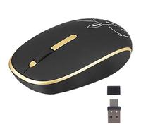 Mouse wireless per computer portatile con USB A e USB C 2 in 1 doppio ricevitore, 1600 DPI silenzioso portatile 2,4 GHz mouse ottico da ufficio compatibile con computer Microsoft/Surface/Tablet/PC
