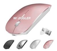 Mouse wireless per MacBook Air Pro iMac Desktop Computer Laptop con Jiggler, mouse wireless Bluetooth USB C ricaricabile silenzioso Mouse Mover non rilevabile compatibile con Surface Pro/Chromebook