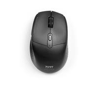 PORTA CONNECT Mouse Bluetooth & Wireless Dual Wireless 2.4 GHz & Ricaricabile silenzioso 5 pulsanti ricarica USB-A/USB-C Nero