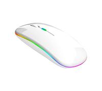 Mouse wireless ricaricabile illuminato silenzioso 2.4G mouse wireless EOq723 (bianco, taglia unica)