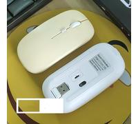 Mouse wireless ricaricabile, mouse 2.4G e Bluetooth per laptop Mouse sottile silenzioso Design ergonomico per iPad Computer Laptop Tablet Telefono Mouse da gioco per ufficio (yellow)