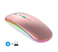 Mouse Wireless Ricaricabile Mouse per Computer Dual Mode Da 2,4 Ghz Compatibile