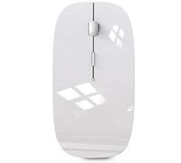 Mouse Wireless Ricaricabile per MacBook Pro, iPad, DPI Regolabile, Mute Click, ABS, Bianco, 114x58x20mm