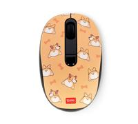MOUSE WIRELESS RICEVITORE USB ULTRA COMPATTO TEMA CORGI 3 OPZIONI DI COLORE