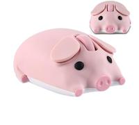 Mouse wireless rosa carino design a maiale Bluetooth Dual Mode portatile compatto leggero silenzioso mouse ottico kawaii per PC Laptop Computer Tablet Macbook Pro/Air bambini ragazze studente casa