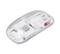 Mouse Wireless, Scrotola in Metallo Silenziosa MODUE CONTRO 3 MODI BT1 BT2 2,4 GHz (WHITE)