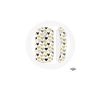 Mouse Wireless Sfondo texture astratta cuori neri gialli e grigi