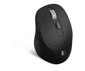 MOUSE WIRELESS SUBBLIM RATON OPTICO DUAL COMFORT ERGO DUAL BATERIA, Collegamento Bluetooth + USB Type-A, Scrolling a Rotella, Risoluzione max 2400 dpi, forma ergonomica, Nero