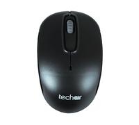 MOUSE WIRELESS TECHAIR Сlassic essential, Collegamento RF Wireless, Scrolling a Rotella, Risoluzione max 1600 dpi, forma ergonomica, Nero