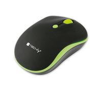 MOUSE WIRELESS TECHLY IM 1600-WT-BGW, Collegamento RF Wireless, Scrolling a Rotella, Risoluzione max 1600 dpi, Nero, Verde